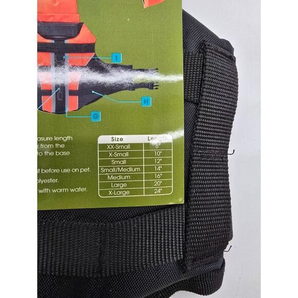 Guardian Gear Dog Life Jacket Small Size Orange Black Reflective Straps Durable - Picture 7 of 8
